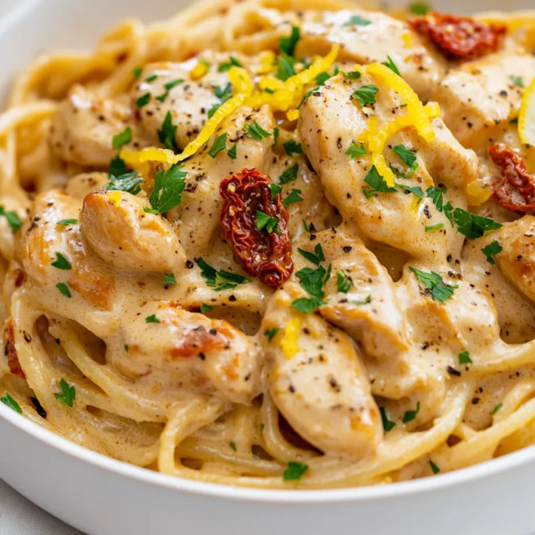 Cowboy Butter Chicken Linguine is a delightful dish that perfectly marries the rich, savory flavors of creamy butter sauce with tender pieces of chicken and vibrant pasta. This recipe is not only simple to prepare but also packs a flavor punch that is sure to impress anyone who sits at your table. The combination of sun-dried tomatoes and fresh herbs adds an exciting twist to the traditional pasta fare, bringing a taste that evokes a sense of comfort and satisfaction.