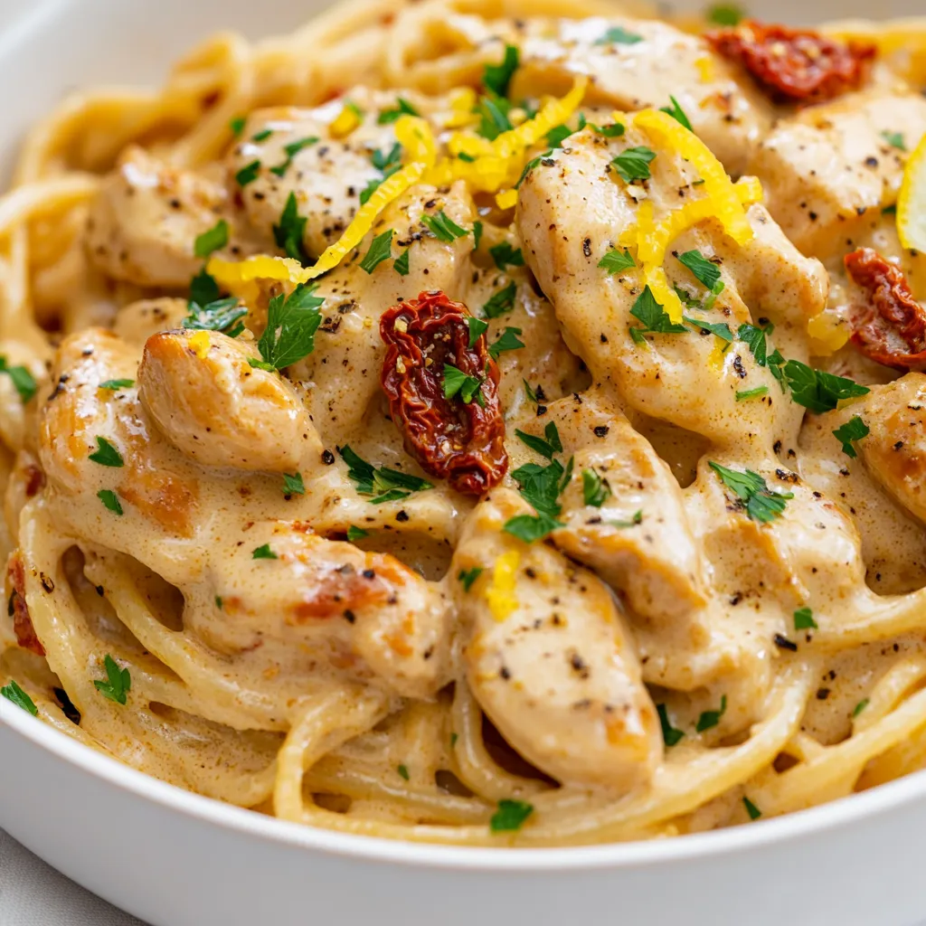 Cowboy Butter Chicken Linguine is a delightful dish that perfectly marries the rich, savory flavors of creamy butter sauce with tender pieces of chicken and vibrant pasta. This recipe is not only simple to prepare but also packs a flavor punch that is sure to impress anyone who sits at your table. The combination of sun-dried tomatoes and fresh herbs adds an exciting twist to the traditional pasta fare, bringing a taste that evokes a sense of comfort and satisfaction.