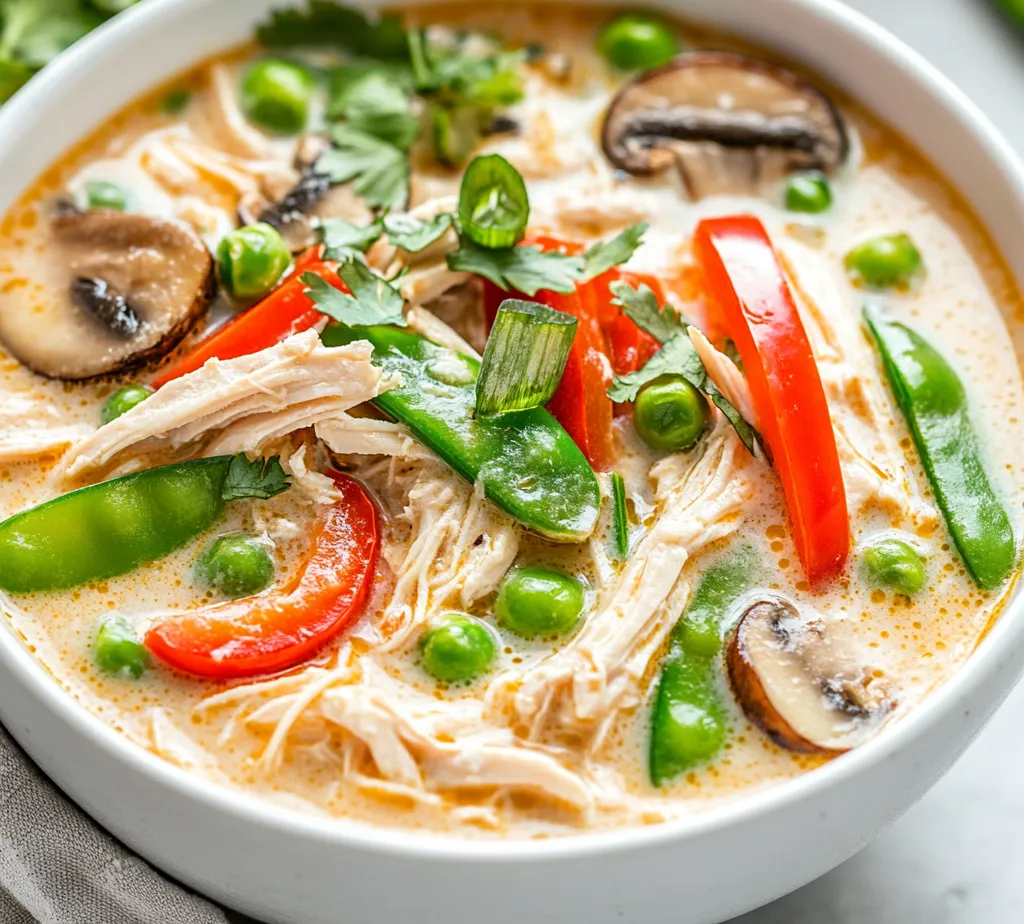 The allure of Thai cuisine lies in its bold flavors and aromatic ingredients, making it a favorite among food enthusiasts. This Crockpot Thai Coconut Chicken Soup embodies the essence of Thai cooking, combining the rich creaminess of coconut milk with the robust zest of red curry paste. As the dish simmers, it fills your kitchen with enticing aromas, inviting everyone to gather around the table. This comforting soup is particularly perfect for busy weeknights when time is of the essence, or for cozy gatherings where you want to impress guests with minimal effort. Enjoy a bowl that reflects the authentic taste of Thailand in a simple, easy-to-prepare recipe that warms the heart.