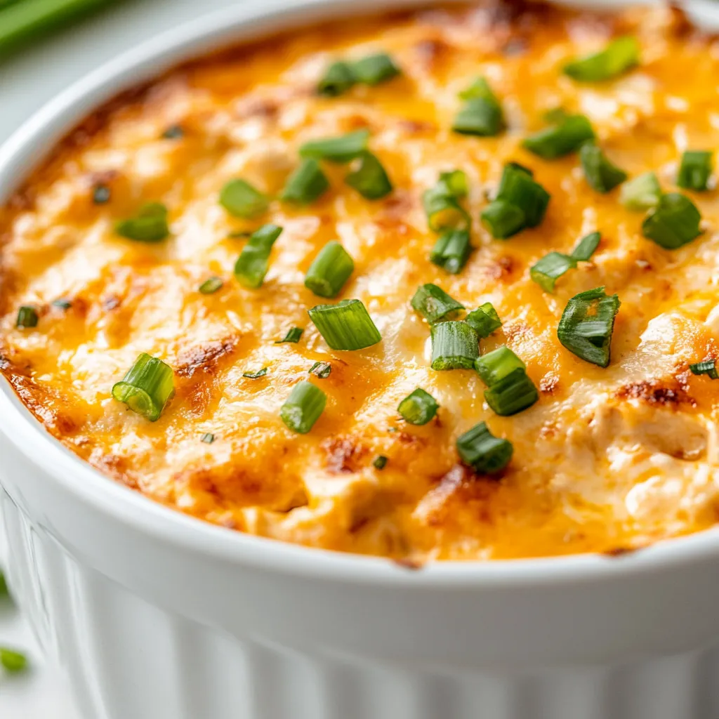 Creamy Buffalo Chicken Dip is a beloved appetizer that has gained a formidable reputation in the realm of gatherings and game day menus. Its rich blend of flavors, highlighted by the zesty kick of buffalo sauce, creamy texture from cheeses, and savory notes from chicken, creates an irresistible dip that is perfect for any social setting. This dip is not only delicious but also incredibly versatile, making it an ideal accompaniment to a variety of snacks such as tortilla chips, celery sticks, and carrot sticks.