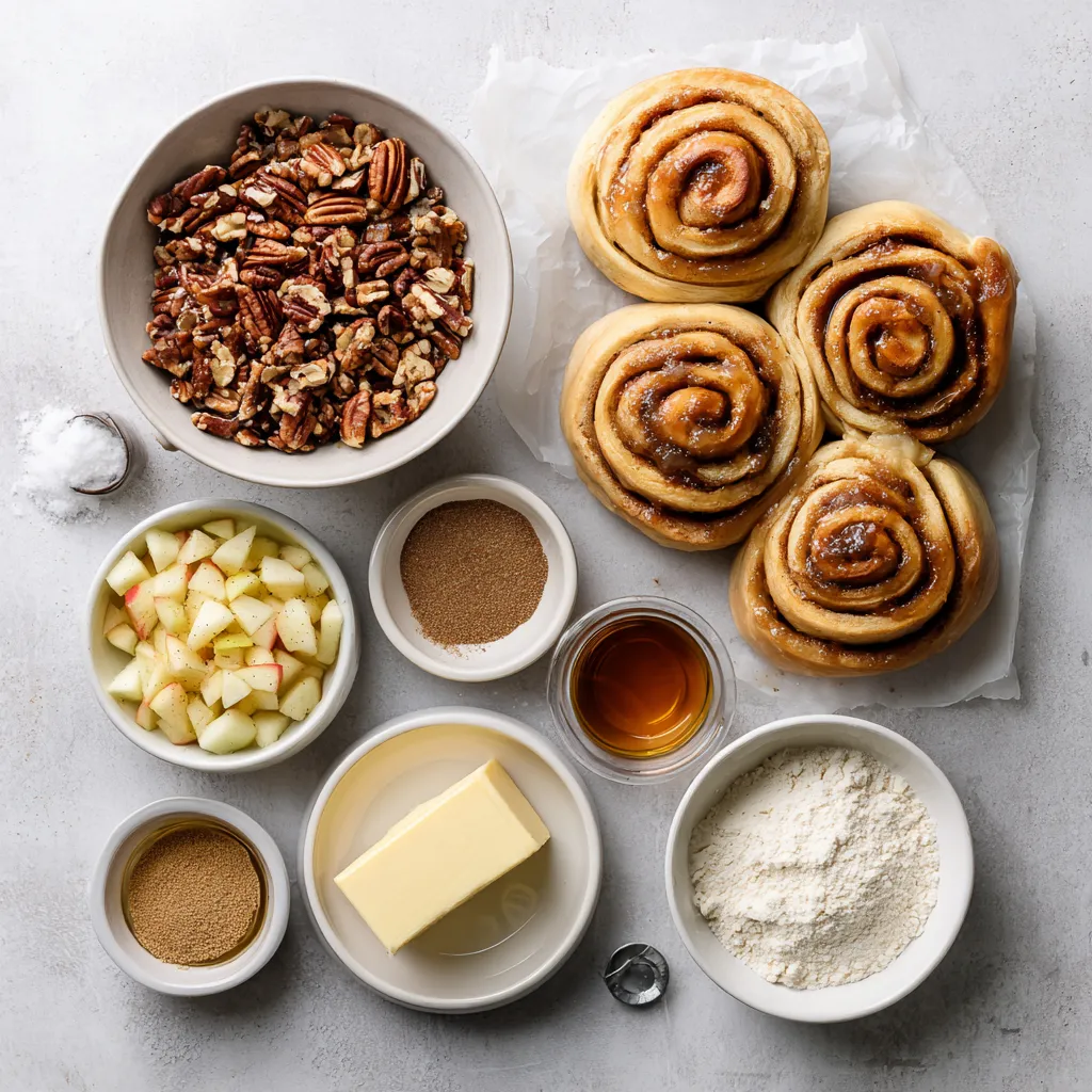 This Heavenly Apple Pecan Cinnamon Roll Bake is a delightful fusion of flavors, combining the sweetness of cinnamon rolls with the tartness of apples and the crunch of pecans. Every bite offers a comforting blend of warm spices and textures that evoke a sense of home. Whether enjoyed as a brunch centerpiece or a cozy dessert, this recipe showcases comforting ingredients that come together to create a warm and inviting dish. The cinnamon rolls provide a fluffy base, while the juicy apples and crunchy pecans elevate the flavors, making it a perfect choice for gathering loved ones around the table.