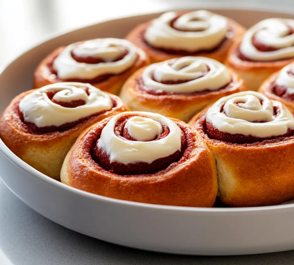 Red Velvet Cinnamon Rolls are the epitome of comfort food, merging the rich, decadent flavors of red velvet cake with the fluffy, warm goodness of cinnamon rolls. These delightful treats are perfect for brunch, dessert, or whenever you need a sweet pick-me-up. Their unique color and flavor make them an eye-catching and delicious addition to any table. The amalgamation of sweet, cinnamon-spiced filling and creamy frosting culminates in a harmonious symphony of flavors that is both indulgent and satisfying.