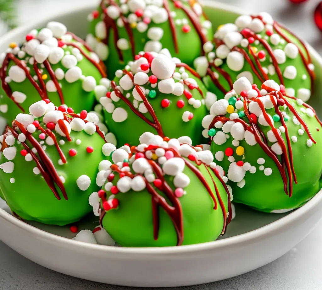 Festive treats have a magical way of bringing joy to holiday gatherings, and the No-Bake Grinch Oreo Balls are a perfect example. These delightful bites not only celebrate the whimsy of the holiday season but are also incredibly easy to make. The rich flavors of chocolate and cream cheese, combined with the vibrant green and red colors, make for a visually stunning and delicious addition to any festive table.