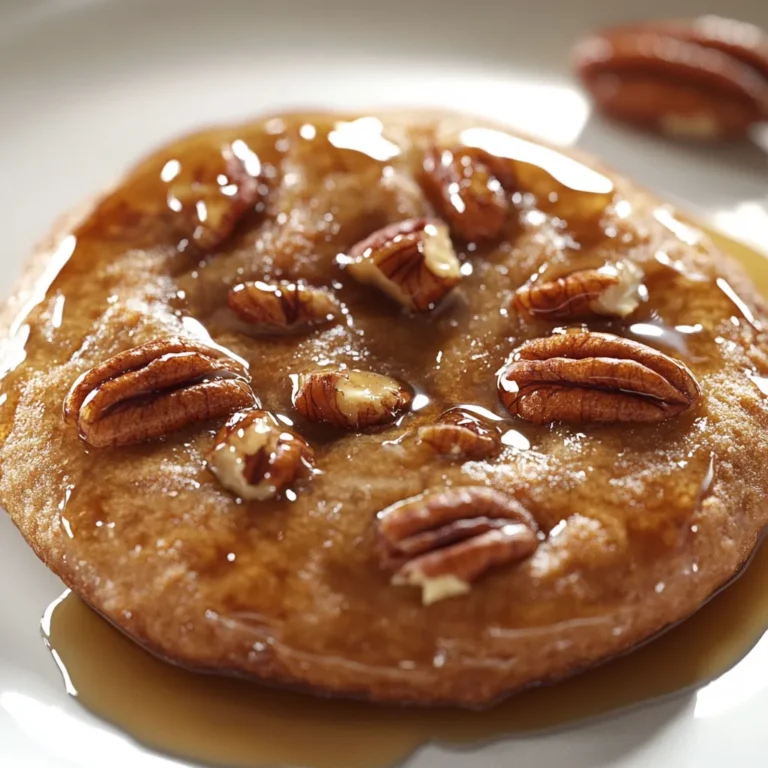 Pecan Pie Cookies Delight merges the rich, sweet flavors of classic pecan pie with the irresistible form of cookies. This recipe captures the essence of a beloved dessert, transforming the usual pie crust into a soft, chewy indulgence that delights the senses. The buttery cookies are adorned with finely chopped pecans and a sweet corn syrup drizzle, creating a cookie experience that is both comforting and sophisticated.