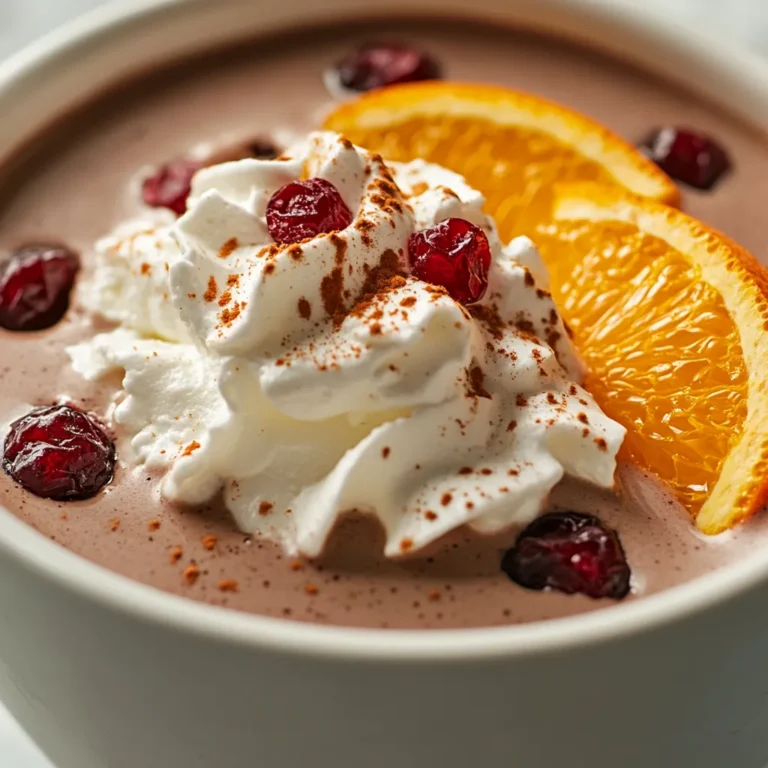 Citrus Cranberry Delight Hot Cocoa is an enchanting blend that perfectly harmonizes the richness of chocolate with the refreshing zest of citrus and the tartness of cranberries. This decadent beverage transforms the classic hot cocoa experience into something truly special, making it a must-try for anyone looking to elevate their winter warm-ups. The unique addition of cranberry juice and freshly grated orange zest adds surprising depth of flavor that tantalizes the taste buds and brings comfort with every sip.