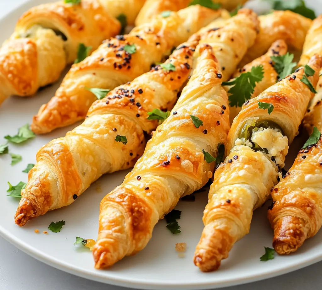Explore the tantalizing world of appetizers with Flaky Jalapeño Popper Twists. These savory delights combine the rich flavors of creamy cheese and spicy jalapeños, all wrapped in a buttery, flaky pastry. Perfect for gatherings, parties, or as a snack, these twists deliver an exciting blend of texture and taste that is sure to please any crowd. Their flaky exterior contrasts beautifully with the creamy cheese filling, making each bite a delightful experience.