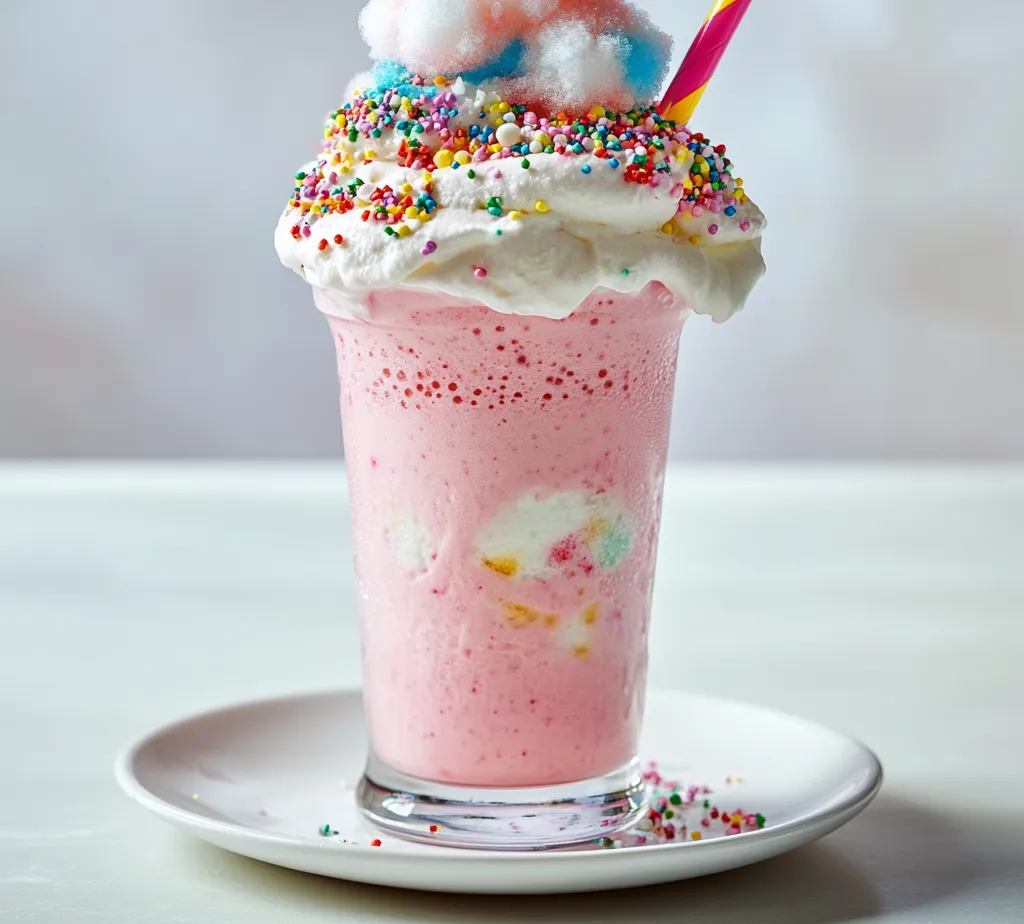 Indulging in a Cotton Candy Carnival Shake is like taking a delightful trip back to childhood, where every sip brings a burst of nostalgia. This whimsical shake combines the rich creaminess of vanilla ice cream with the airy sweetness of cotton candy, creating a refreshing and vibrant beverage. With its eye-catching presentation and playful flavors, this shake is perfect for any festive occasion or just as a treat to brighten up your day.