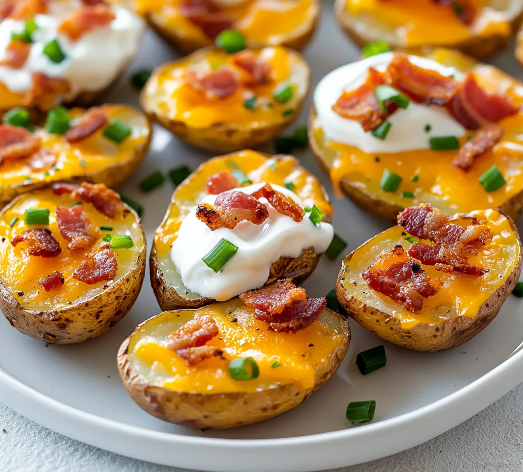 The allure of mini potato skins lies in their crispy texture and savory toppings, making them a beloved appetizer for gatherings and casual snacking alike. This recipe for Gluten-Free Mini Potato Skins Delight elevates traditional flavors with a focus on quality ingredients, ensuring they cater to both gluten-free diets and vegan preferences. The crispy, tender base of the russet potato sets the stage for a delightful combination of melted cheese, crumbled bacon, and a dollop of creamy topping, all complemented by fresh herbs.