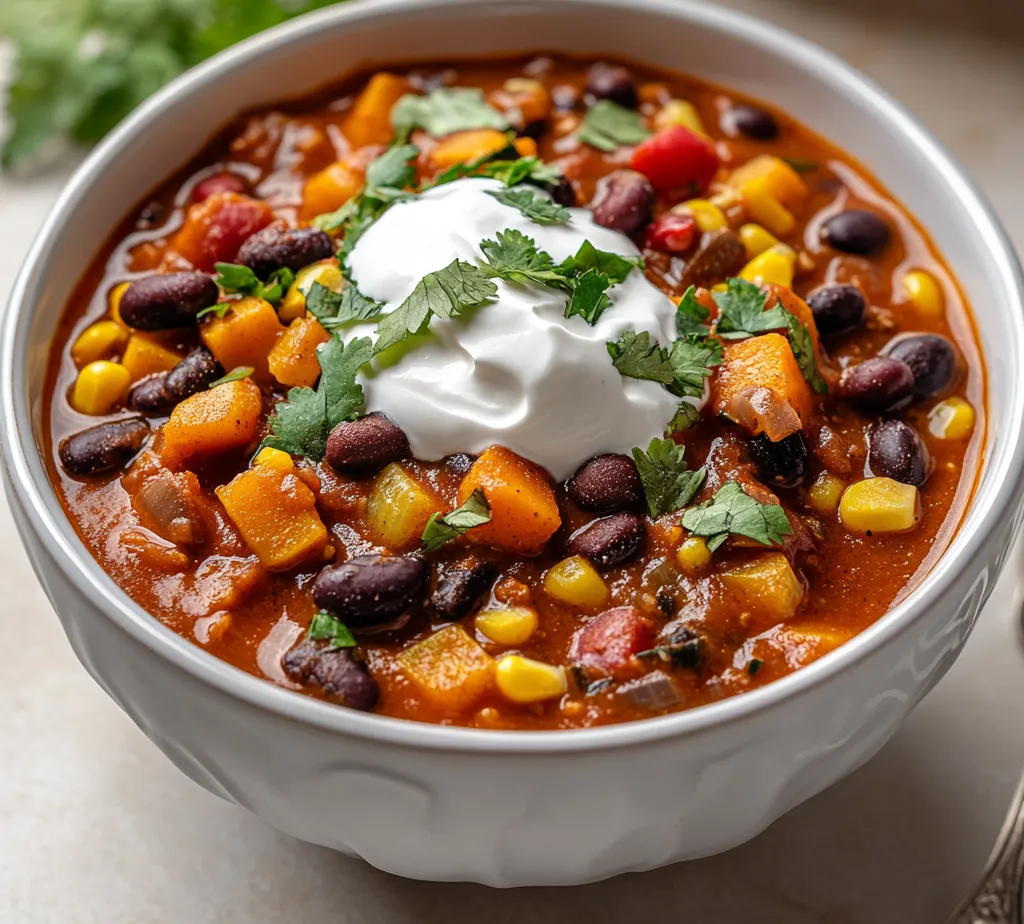 The comforting warmth of a hearty chili is a beloved staple during the cooler months, and this Pumpkin Chili Delight brings a unique twist to the classic dish. Incorporating the rich flavors of pumpkin and an array of beans, this recipe is not only delicious but also nutritious. With its vibrant color and complex flavors, this chili is perfect for gatherings or a cozy night in, making it ideal for family dinners or casual get-togethers. This vegetarian option promises to satisfy even the heartiest of appetites.