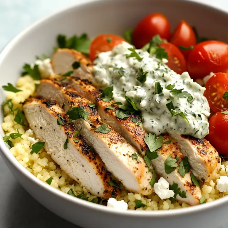 The Herbed Chicken and Couscous Bowls with Creamy Tzatziki Delight is more than just a recipe; it's a culinary experience that combines vibrant flavors and textures. This dish is perfect for a family meal or a gathering with friends, showcasing the deliciousness of marinated chicken, fluffy couscous, and a refreshing tzatziki sauce. Each component comes together harmoniously to create a delightful bowl that's as appetizing to the eyes as it is to the palate.