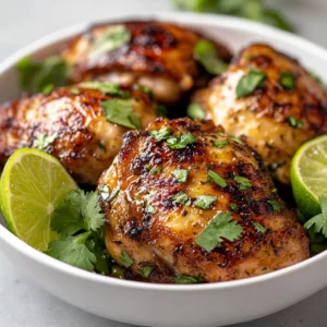 The vibrant flavors of cilantro and lime converge in this delightful recipe for Cilantro Lime Chicken Thighs, creating a dish that is not only mouthwatering but also easy to prepare. Perfect for gatherings or weeknight dinners, this recipe brings zest and personality to your dining table, making it a favorite for chicken lovers. The lively lime juice and the freshness of chopped cilantro blend seamlessly, infusing the chicken with a bright, refreshing taste.
