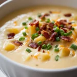 Rustic creamy potato soup is a quintessential comfort dish, renowned for its rich flavors and inviting texture. Each spoonful delivers a warm, creamy experience that evokes the feeling of home-cooked goodness. The combination of tender potatoes, aromatic garlic, and sharp cheddar cheese creates a robust and satisfying profile that makes it a go-to meal for families and gatherings alike.