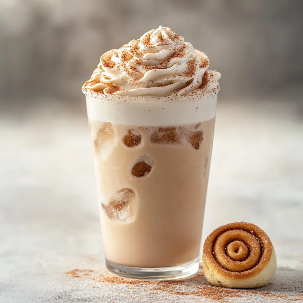 An Iced Cinnamon Roll Latte Delight combines the rich essence of strong brewed coffee with the warm and sweet notes of cinnamon. This delightful beverage offers a unique twist on traditional coffee drinks, transforming the comforting flavors of a fresh cinnamon roll into a refreshing iced treat. Perfect for a morning boost or a cozy afternoon indulgence, this latte captures the heartwarming essence of both beverages. For coffee lovers and casual drinkers alike, this combination promises a delightful experience that encapsulates the feeling of a bakery-fresh cinnamon roll in every sip.