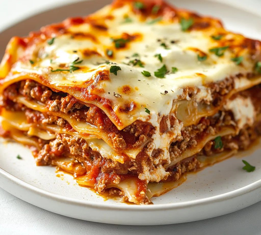 The Ultimate Comfort Lasagna is the epitome of home-cooked goodness, a dish that brings warmth and nostalgia to the dinner table. This indulgent recipe features layers of tender noodles tightly wrapped around a rich meat sauce and creamy cheese, making every bite a heartwarming experience. With its rich flavors and comforting texture, you can expect this lasagna to be a crowd-pleaser at family gatherings or a perfect treat for a cozy night in. The combination of savory ingredients melds together beautifully, offering a delicious flavor profile that is simply unforgettable.