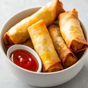 Cheeseburger Spring Rolls Delight is a creative and delectable twist on two culinary favorites: cheeseburgers and spring rolls. This fusion recipe marries the flavor-packed profile of a classic cheeseburger with the crispy, hand-held delight of spring rolls. These spring rolls not only introduce a new texture to the familiar tastes of beef, cheddar cheese, lettuce, and tomato, but they also take the joy of eating a cheeseburger to a new level—making them perfect for parties, casual gatherings, or even a unique weeknight dinner.