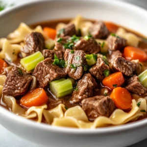 Exploring comforting meals often leads us to gems like Cozy Stovetop Beef and Noodles. This hearty dish not only warms your soul but also brings a richness that is perfect for any occasion. With tender beef and nutritious vegetables simmered in a savory broth, this recipe combines wholesome ingredients for a satisfying, one-pot meal. It captures the essence of a home-cooked feast, making it an ideal choice for family dinners or cozy gatherings on a chilly evening.