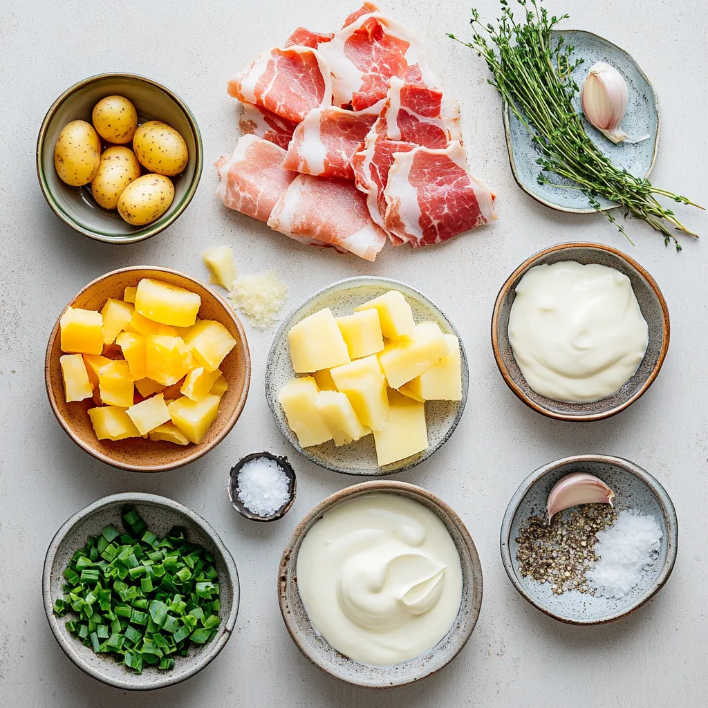 Delightful and hearty, creamy bacon potato soup is a comfort food that warms both body and soul. Combining the luscious richness of crispy bacon with the velvety creaminess of heavy cream and sharp cheddar cheese, this soup is ideal for chilly evenings or as a satisfying lunch option. The layering of flavors from the sautéed onions and garlic enhances the already rich taste of the bacon and cream, creating a hearty dish that invites second servings. Whether you’re seeking a comforting bowl on a quiet night or a special meal for guests, this creamy bacon potato soup is bound to impress.