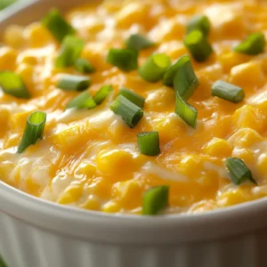 Creamy cheddar corn casserole is a delightful comfort food staple that has found its way into the hearts (and bellies) of many. This luscious dish, characterized by its creamy texture and rich cheesy flavor, makes it a favorite on family dinner tables and at potlucks. It combines sweet corn with the sharpness of cheddar and the smoothness of cream cheese, resulting in a dish that is both satisfying and memorable.