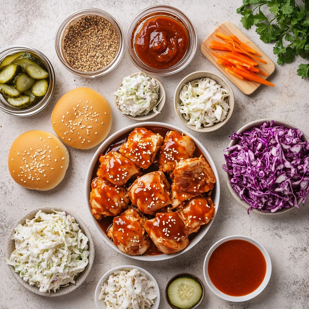 BBQ Pulled Chicken Sliders are a delightful and satisfying dish that combines tender, shredded chicken simmered in a rich BBQ sauce, all served up in bite-sized, fluffy buns. This recipe is not just about the flavors; it's also about the joyful experience that comes with crafting and sharing these sliders. The tender chicken is seasoned with a variety of spices, adding depth and warmth to every bite. With gooey BBQ sauce enveloping the meat and the crunchy coleslaw topping, each slider is a symphony of textures and tastes.