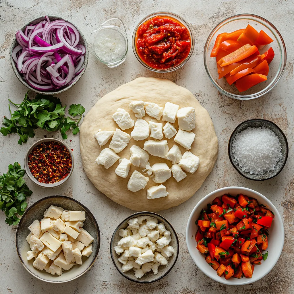 The allure of pizza is timeless, but when you introduce a fusion of flavors like chili garlic sauce and tender chicken, you take this beloved dish to an entirely new level. Chili Garlic Chicken Pizza is not just a meal; it's an expedition into the bold world of flavors that can tantalize your taste buds. The spicy chili garlic sauce complements the succulent chicken, while the melty mozzarella adds a creamy texture that creates a perfect harmony of tastes. Ideal for gatherings, casual weeknights, or even a cozy night-in, this pizza will leave your family and friends wanting more.