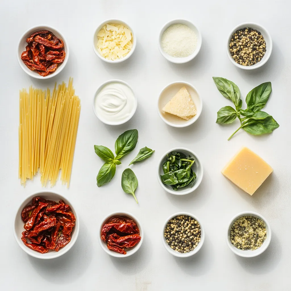 Creamy Spinach and Sun-Dried Tomato Spaghetti Delight is a comforting yet elegant pasta dish that brings together a symphony of flavors. The combination of fresh spinach, rich sun-dried tomatoes, and a luscious cream sauce creates a delightful meal that can easily be enjoyed on a relaxed weeknight or served during a gathering with friends or family. This dish is a fantastic option for those looking for a quick, easy-to-prepare recipe without sacrificing taste or texture.