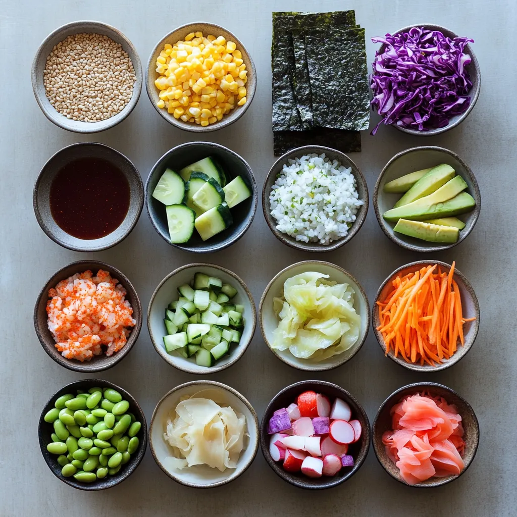 Delve into the vibrant world of sushi bowls, where fresh ingredients come together for a delightful feast for both the eyes and the palate. The Rainbow Sushi Bowl Delight is a celebration of color and flavor, ideal for both casual dinners and special occasions. Each serving is an artistic arrangement of textures and tastes that not only satiates hunger but also brings a burst of freshness to your dining table. This dish is not just visually stunning; it combines healthful ingredients that provide essential nutrients and antioxidants, making it as nutritious as it is delicious.