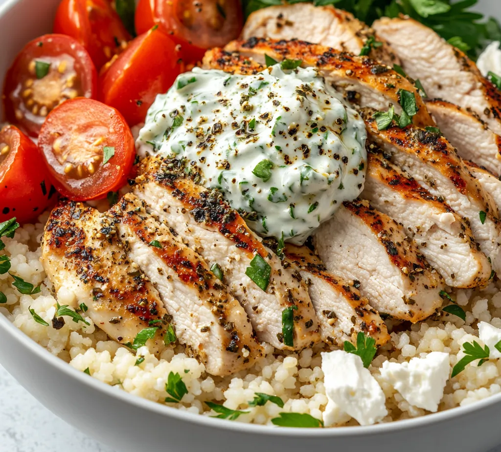 The Herbed Chicken and Couscous Bowls with Creamy Tzatziki Delight is more than just a recipe; it's a culinary experience that combines vibrant flavors and textures. This dish is perfect for a family meal or a gathering with friends, showcasing the deliciousness of marinated chicken, fluffy couscous, and a refreshing tzatziki sauce. Each component comes together harmoniously to create a delightful bowl that's as appetizing to the eyes as it is to the palate.