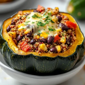This Delightfully Simple Stuffed Acorn Squash recipe presents a harmonious blend of flavors and nutrition, ideal for anyone seeking a hearty vegetarian meal. The sweet, nutty flavor of acorn squash serves as a perfect vessel for a rich stuffing made from protein-packed quinoa and fiber-rich black beans. With ingredients that meld beautifully, this dish caters not only to your taste buds but also to your health.