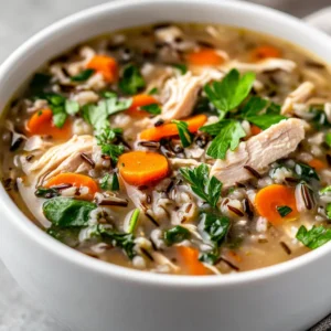 Comforting Crock Pot Chicken and Wild Rice Soup is a warm and satisfying dish that evokes feelings of home and nostalgia. This hearty soup is particularly appealing during the colder months, making it the perfect meal to provide warmth and comfort on brisk days. With its rich flavors and wholesome ingredients, it’s a dish that promises to nourish both the body and soul.