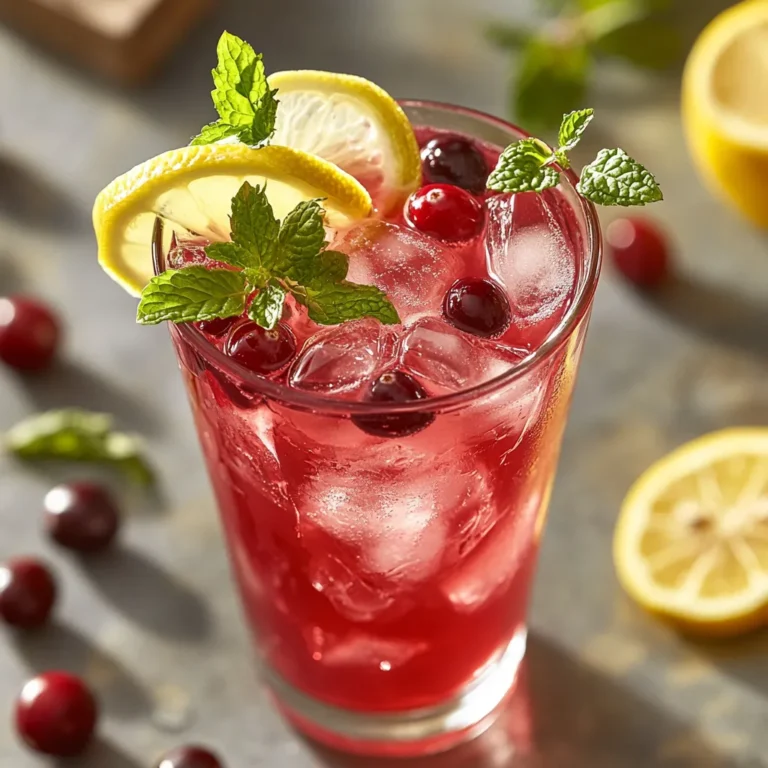 Delight in the refreshing profile of Cranberry Honey Lemonade Bliss, a vibrant beverage that perfectly combines the tartness of cranberries with the sweetness of honey and the zesty brightness of freshly squeezed lemon juice. This delightful drink is ideal for warm days or social gatherings, providing a stunning and delicious refreshment that leaves guests wanting more.