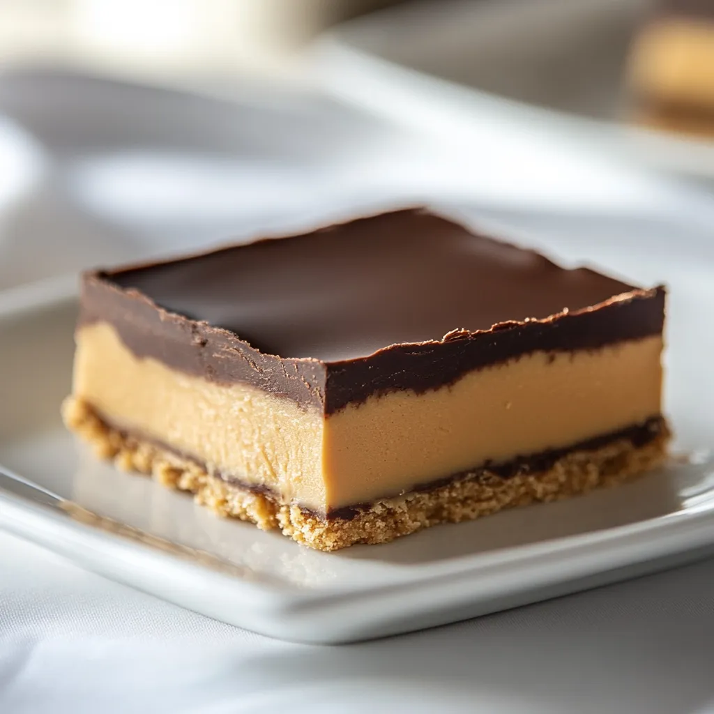 Discover the delightful world of no-bake desserts with these irresistibly rich and creamy buckeye bars. Combining the classic flavors of peanut butter and chocolate, these treats offer a perfect balance of sweetness and a satisfying texture that melts in your mouth. Whether you're hosting a gathering or simply indulging yourself, these bars can be prepared quickly and effortlessly. With a short list of ingredients and no baking required, they are an ideal option for those who crave a delicious treat without the fuss.