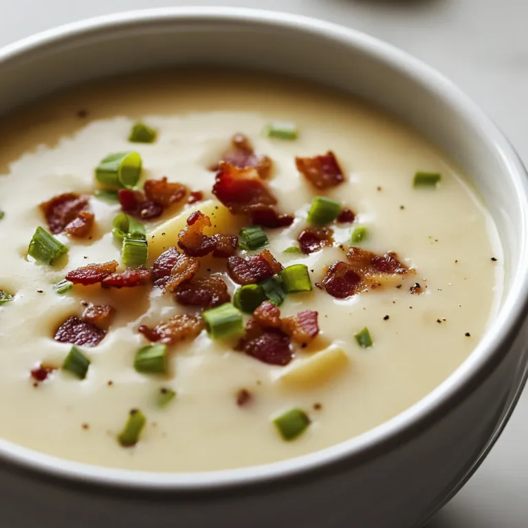 There's something undeniably comforting about a warm bowl of potato soup, especially during the colder months. This creamy rustic potato soup is the epitome of cozy comfort food, designed to warm both your body and soul. The smoothness of the heavy cream melded with the rich flavors from the bacon, herbs, and cheese comes together to create a dish that is not only delicious but also incredibly satisfying. Whether you're hosting a family gathering, having friends over for a casual dinner, or simply seeking solace in a bowl of homemade goodness, this potato soup is sure to deliver.