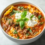 Lasagna soup is the ultimate comfort food, combining the robust flavors of lasagna into a hearty and satisfying bowl. This Zesty Lasagna Soup Delight brings together tender ground beef and rich tomatoes, with a touch of spice from Italian seasonings and red pepper flakes. The result is a dish that is both familiar and exciting. Whether you're enjoying a chilly evening with family or hosting friends for dinner, this delicious soup promises to warm the heart and satisfy the palate while staying true to the traditional lasagna experience.