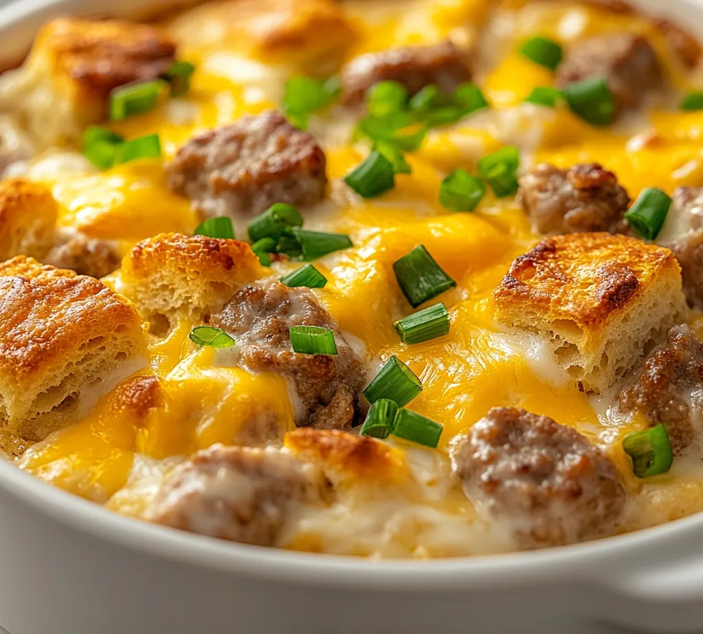 Explore the delicious comfort of a homemade savory breakfast casserole that’s perfect for family gatherings or weekend brunches. This recipe combines fluffy biscuits with rich sausage gravy and cheesy eggs, making it a hearty and satisfying dish that will delight your taste buds. The flavorful amalgamation of breakfast ingredients creates a perfect combination that can cater to both young and old. Whether you're serving it on a lazy Sunday morning or as the centerpiece for a special holiday brunch, this casserole is guaranteed to impress your guests and make you the star of the kitchen.