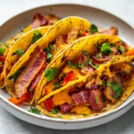 The allure of breakfast tacos has captivated food lovers everywhere, and this delightfully savory baked breakfast taco recipe combines the rich flavors of crispy bacon, fluffy eggs, and melted cheese. Perfect for family breakfasts or brunch gatherings, these breakfast tacos are easy to make, flavorful, and visually appealing. With a combination of textures—from the crispy tortillas to the creamy cheese—each bite offers a satisfying experience that is both filling and comforting.