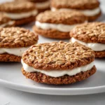 Explore the festive flavors of the holiday season with these delightful gingerbread oatmeal cream sandwiches. Combining the warm spices of gingerbread with a rich and creamy filling, these sweet treats evoke the cozy spirit of winter holidays. With ginger, cinnamon, and nutmeg harmonizing beautifully in the cookies, they form a perfect foundation for the luscious cream filling that peeks out from between two soft cookies. Whether you are diving into a batch by the fireplace or sharing them with loved ones at a holiday gathering, these sandwiches will surely warm hearts and satisfy sweet cravings.