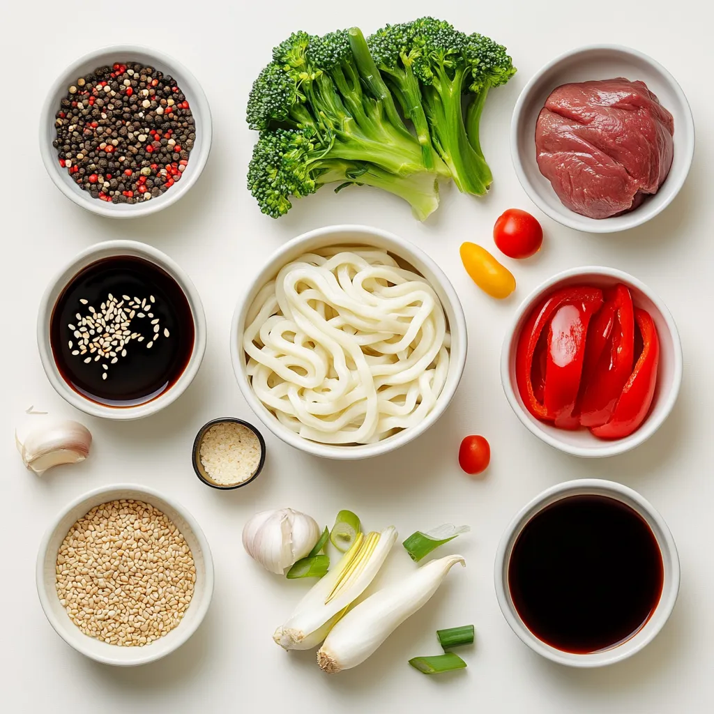 Spicy Beef and Black Pepper Udon Noodles is a delightful dish that brings together the hearty texture of udon noodles and the robust flavors of marinated beef. This recipe is quick to prepare, making it a perfect choice for weeknight dinners or when you're craving a flavorful yet simple meal. With juicy beef sirloin, vibrant vegetables, and a peppery kick, this dish is sure to impress both family and friends.