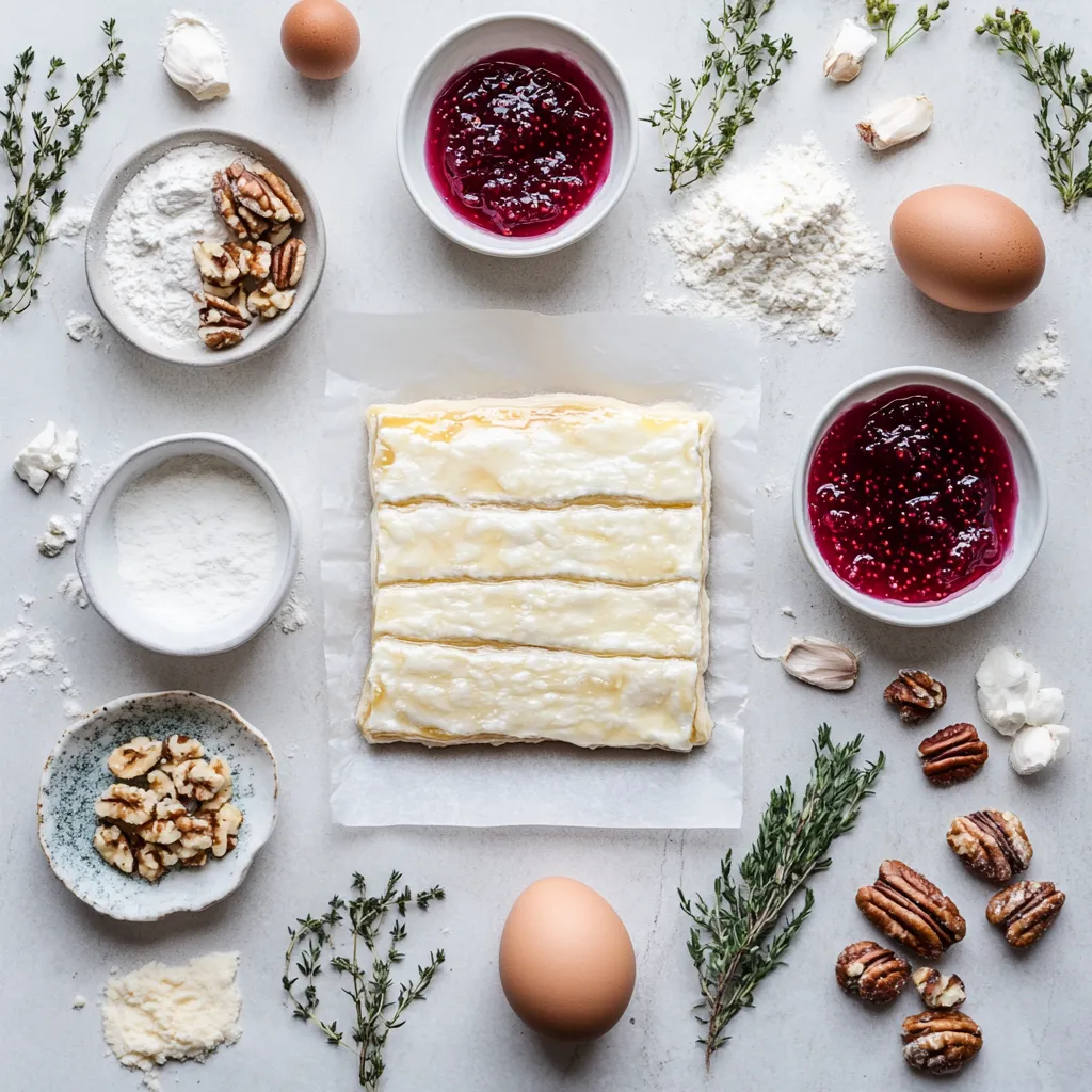 Puff Pastry Brie Bites Delight is a sophisticated yet easy-to-make appetizer perfect for a variety of occasions, from casual family gatherings to elegant dinner parties. With its combination of flaky pastry, creamy Brie cheese, and a sweet touch of fruit jam, this dish manages to capture the essence of gourmet dining without the complexity often associated with it. Each bite-sized morsel is a delightful contrast of textures and flavors, with the crisp exterior giving way to a rich, melty center.