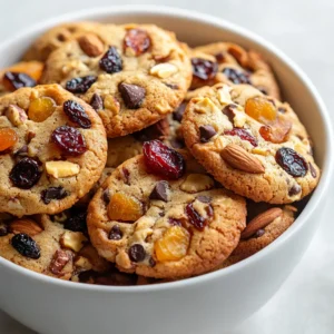 Explore the delightful world of Chewy Holiday Fruitcake Cookies, a perfect treat for festive gatherings or cozy family moments. These cookies are an innovative twist on traditional fruitcake, capturing the essence of the holidays with a filling blend of spices and vibrant dried fruits. Each bite reveals a chewy texture, harmonizing the rich buttery base and the sweetness of fruits and spices, evoking the warm spirit of the season.