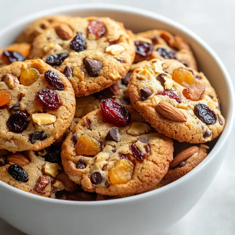 Explore the delightful world of Chewy Holiday Fruitcake Cookies, a perfect treat for festive gatherings or cozy family moments. These cookies are an innovative twist on traditional fruitcake, capturing the essence of the holidays with a filling blend of spices and vibrant dried fruits. Each bite reveals a chewy texture, harmonizing the rich buttery base and the sweetness of fruits and spices, evoking the warm spirit of the season.