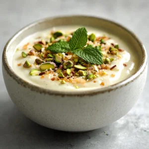 Delicate Coconut Honey Pistachio Cream is an exquisite dessert that flawlessly melds the tropical essence of coconut and honey with the delightful crunch of pistachios. The unique combination of a silky, whipped texture enhances a lightness that makes it pleasing to the palate while creating a stunning presentation. You're not only indulging in a sweet treat but also experiencing a delightful harmony of flavors that resonate with both sophistication and simplicity.