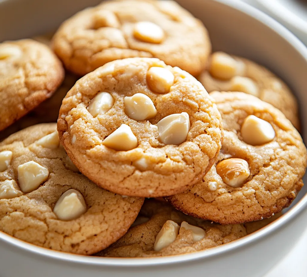 The ultimate indulgence for cookie lovers, Vanilla Macadamia Nut Butter Cookies combine rich flavors and delightful textures, making them a perfect treat for any occasion. With a blend of creamy butter and the unique crunch of macadamia nuts, these cookies promise to be a standout dessert. The creamy white chocolate chips elevate the cookies further, providing a sweet contrast against the buttery base. Perfect for holiday gatherings, casual get-togethers, or simply as a comforting snack, these cookies look as delightful as they taste.