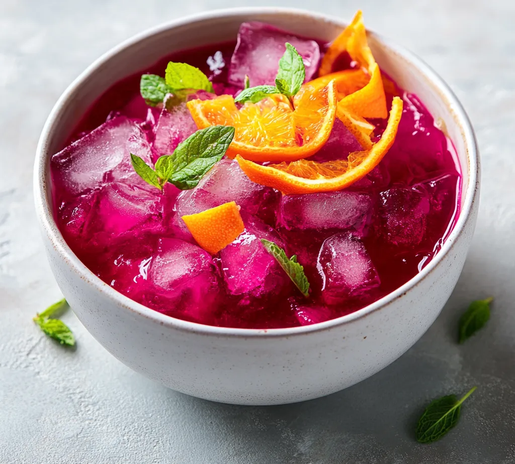 The Citrus Root Herbal Sparkler is a refreshing beverage that combines the earthy sweetness of beets and carrots with the zesty brightness of citrus. This wholesome drink is perfect for quenching your thirst on a warm day or as a vibrant addition to your next gathering. The colorful nature of this drink not only captivates the eye but also delights the palate with its unique blend of flavors and ingredients. Whether you're hosting a summer brunch or simply looking for a revitalizing treat to enjoy at home, the Citrus Root Herbal Sparkler is sure to impress.