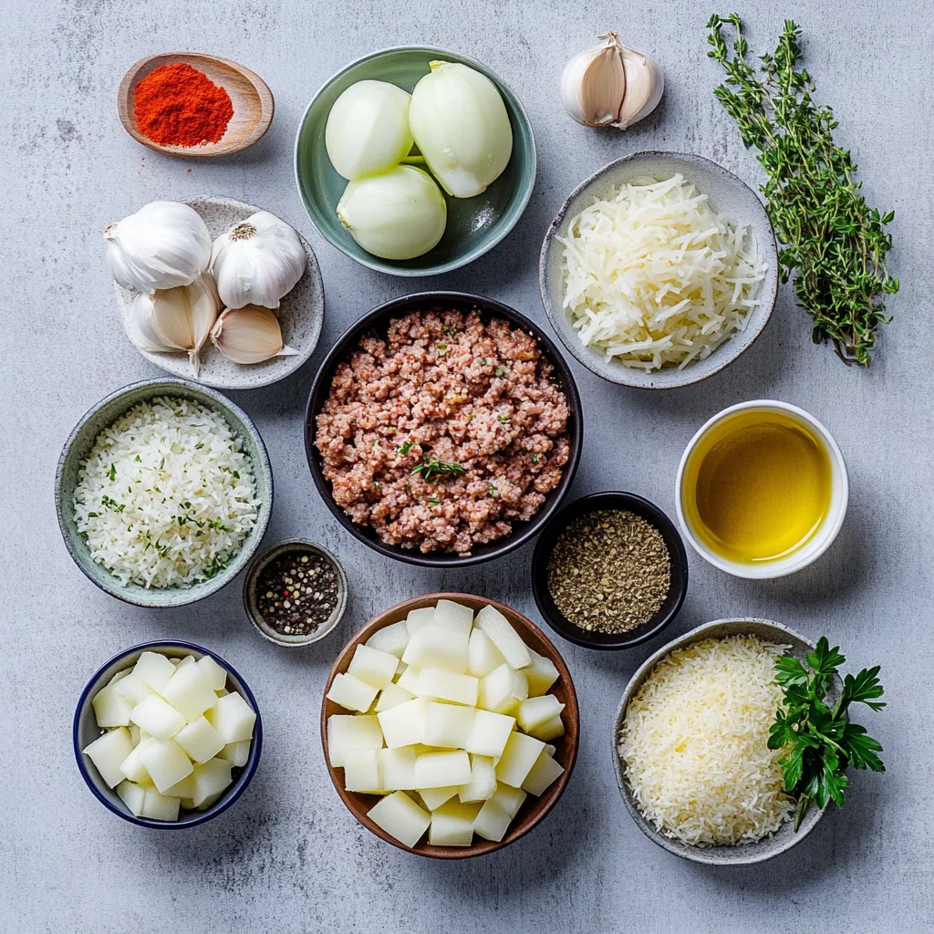 In the world of culinary creativity, fusion cuisine invites an exciting exploration of flavors and textures. The Savory Pork-Stuffed Kohlrabi Delight is a remarkable dish that illustrates this concept beautifully. This recipe combines the earthy flavors of kohlrabi with a hearty and savory stuffing of ground pork, rice, and cheese, bringing together various culinary influences. Perfect for any occasion, this dish captivates the senses with its vibrant colors and rich flavors, making it an ideal choice for your next family dinner or gathering.