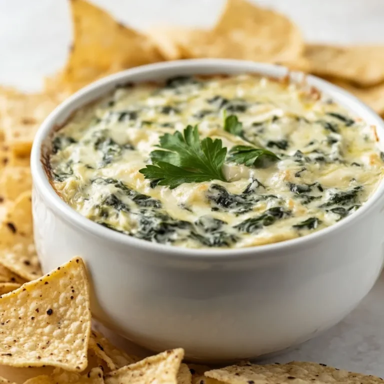 Delve into the creamy delight of Make-Ahead Crockpot Spinach Artichoke Dip, a classic appetizer that guarantees to impress at any gathering. This easy-to-prepare recipe uses a mix of succulent spinach and artichokes, perfectly blended with rich cheeses and spices. The combination of flavors creates a comforting, savory dip that pairs perfectly with crispy tortilla chips or fresh baguette slices.