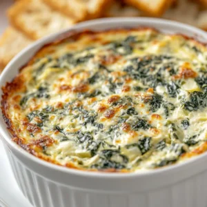 Exploring the world of appetizers, the Fiery Creamy Spinach and Artichoke Delight stands out as a crowd-pleaser. This creamy concoction balances the robust flavors of artichokes and spinach with the richness of cheese, making it a perfect starter for gatherings or cozy nights in. With its gooey, cheese-laden texture and a hint of spice from the optional red pepper flakes, this dish is sure to be a hit at any gathering or as a comforting snack during a relaxing evening at home.