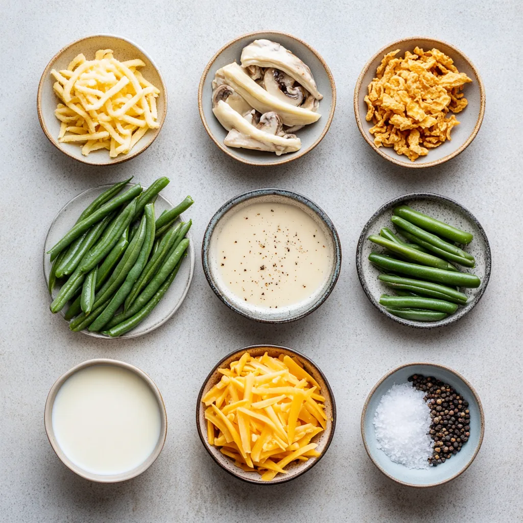 Delve into the heartwarming flavors of a classic dish with this Savory Green Bean Casserole Delight. This recipe beautifully combines fresh green beans with creamy mushroom soup, sharp cheddar cheese, and crispy French fried onions, resulting in a comforting meal that appeals to all ages. It showcases a perfect harmony of flavors and textures that can elevate any dinner table. Ideal for family dinners, holiday gatherings, or casual get-togethers, this casserole is bound to become a beloved staple in your cooking repertoire.