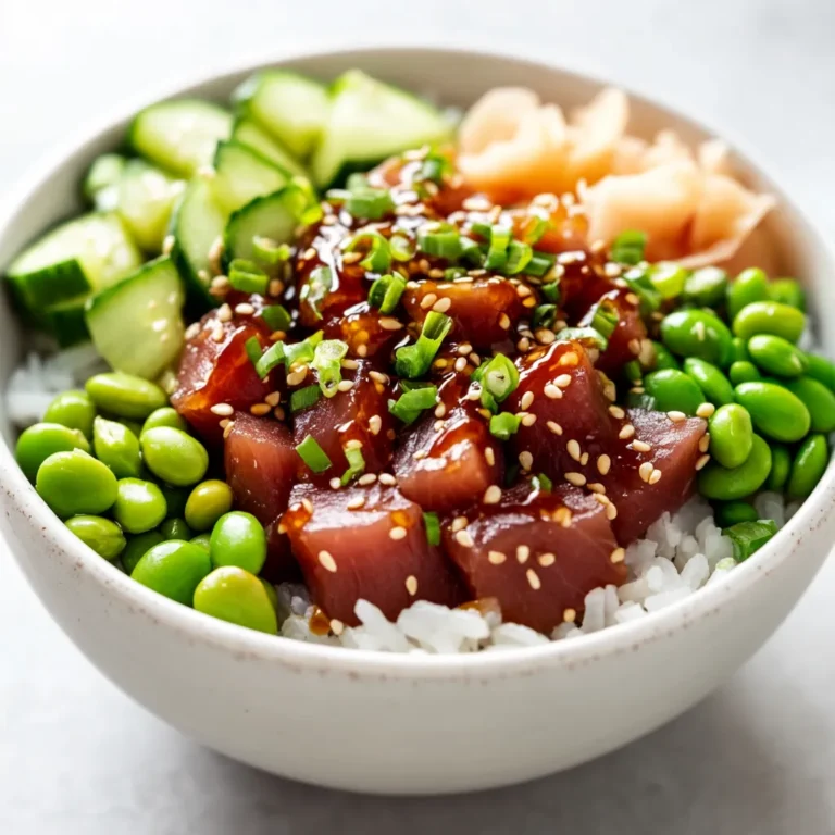 Delve into the vibrant and flavorful world of Hawaiian cuisine with the Hawaiian Poke Bowl Delight. This popular dish, celebrated for its fresh ingredients and beautiful presentation, reflects the culinary traditions of Hawaii. A delightful blend of sushi-grade tuna, creamy avocado, and flavorful sauces, this poke bowl offers a refreshing meal that's perfect for any occasion. Whether you are hosting a summer gathering, craving something light yet satisfying, or simply looking to excite your taste buds with the essence of the islands, this recipe is a stellar choice.