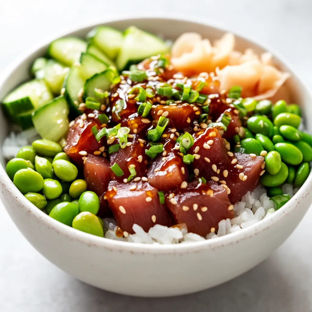 Delve into the vibrant and flavorful world of Hawaiian cuisine with the Hawaiian Poke Bowl Delight. This popular dish, celebrated for its fresh ingredients and beautiful presentation, reflects the culinary traditions of Hawaii. A delightful blend of sushi-grade tuna, creamy avocado, and flavorful sauces, this poke bowl offers a refreshing meal that's perfect for any occasion. Whether you are hosting a summer gathering, craving something light yet satisfying, or simply looking to excite your taste buds with the essence of the islands, this recipe is a stellar choice.