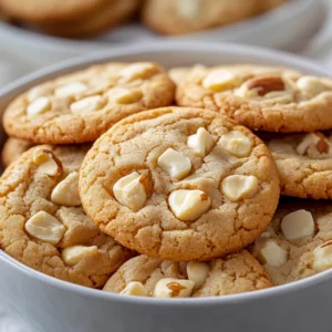 The ultimate indulgence for cookie lovers, Vanilla Macadamia Nut Butter Cookies combine rich flavors and delightful textures, making them a perfect treat for any occasion. With a blend of creamy butter and the unique crunch of macadamia nuts, these cookies promise to be a standout dessert. The creamy white chocolate chips elevate the cookies further, providing a sweet contrast against the buttery base. Perfect for holiday gatherings, casual get-togethers, or simply as a comforting snack, these cookies look as delightful as they taste.